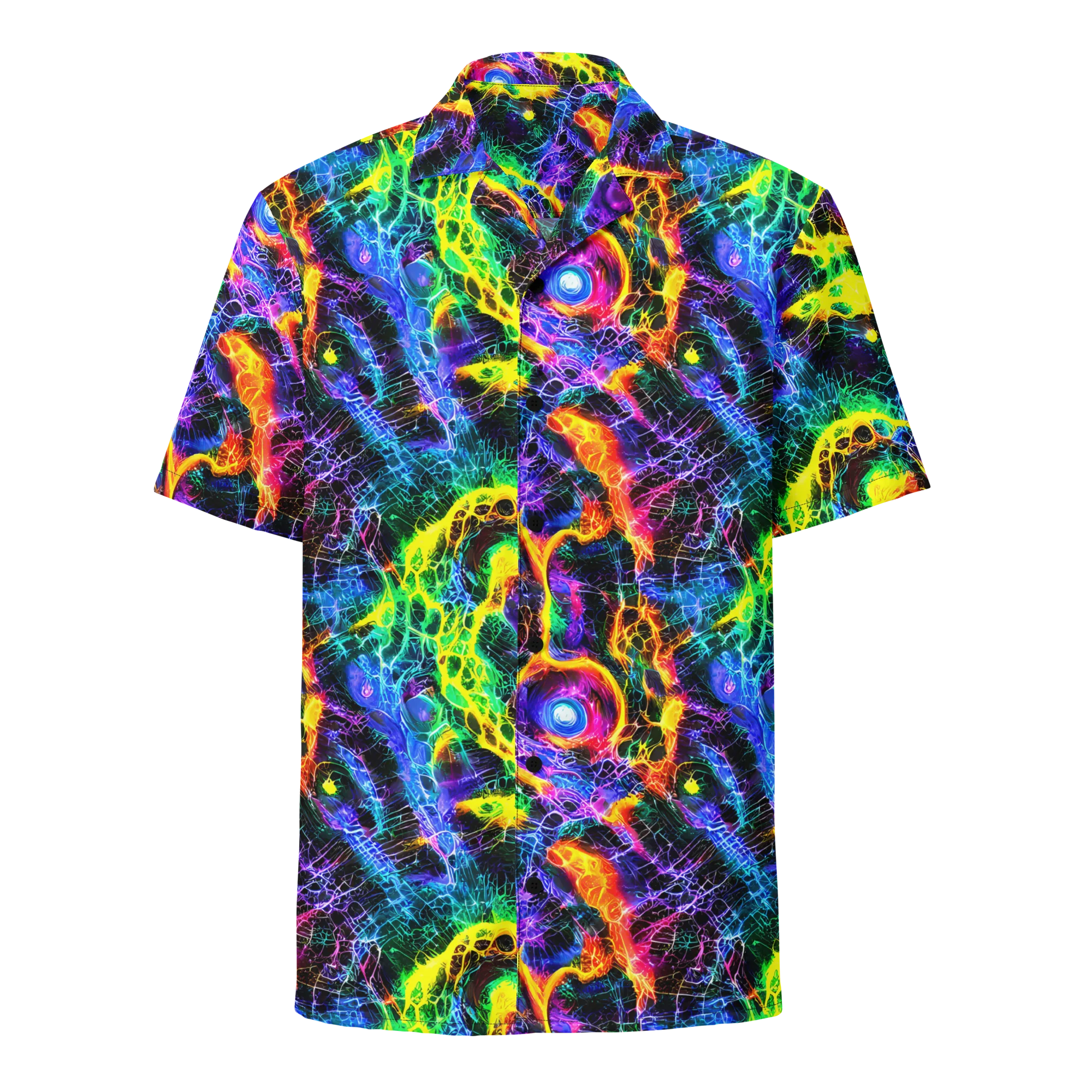 Vivid Veil on Button Shirt — Front