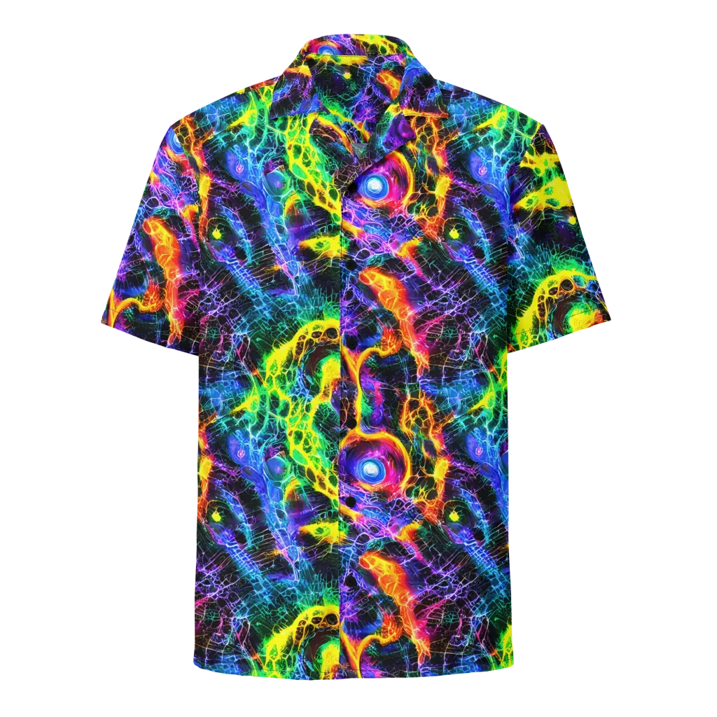 Vivid Veil on Button Shirt — Front
