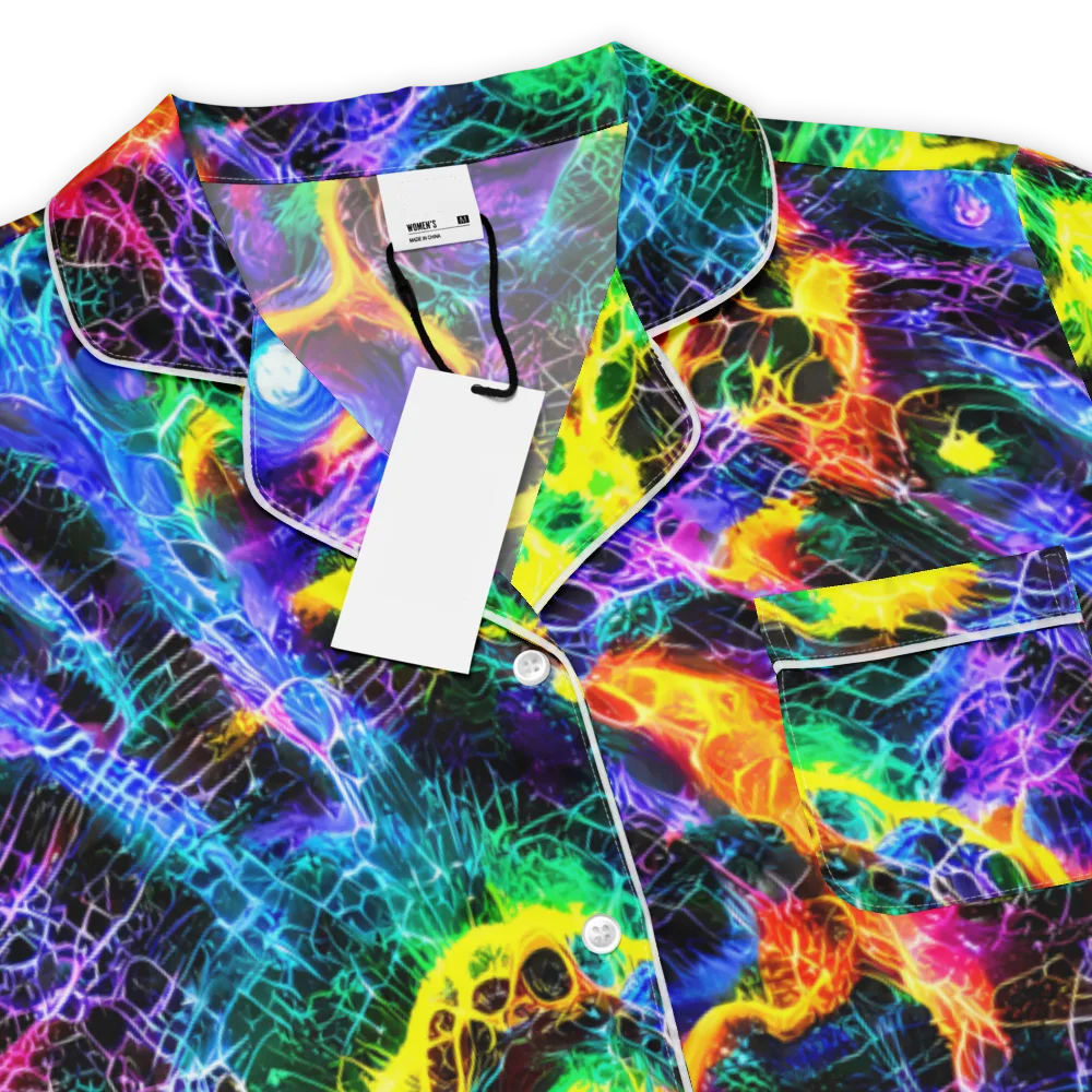 Vivid Veil on Women's Short Sleeve Pajama Top — Product details