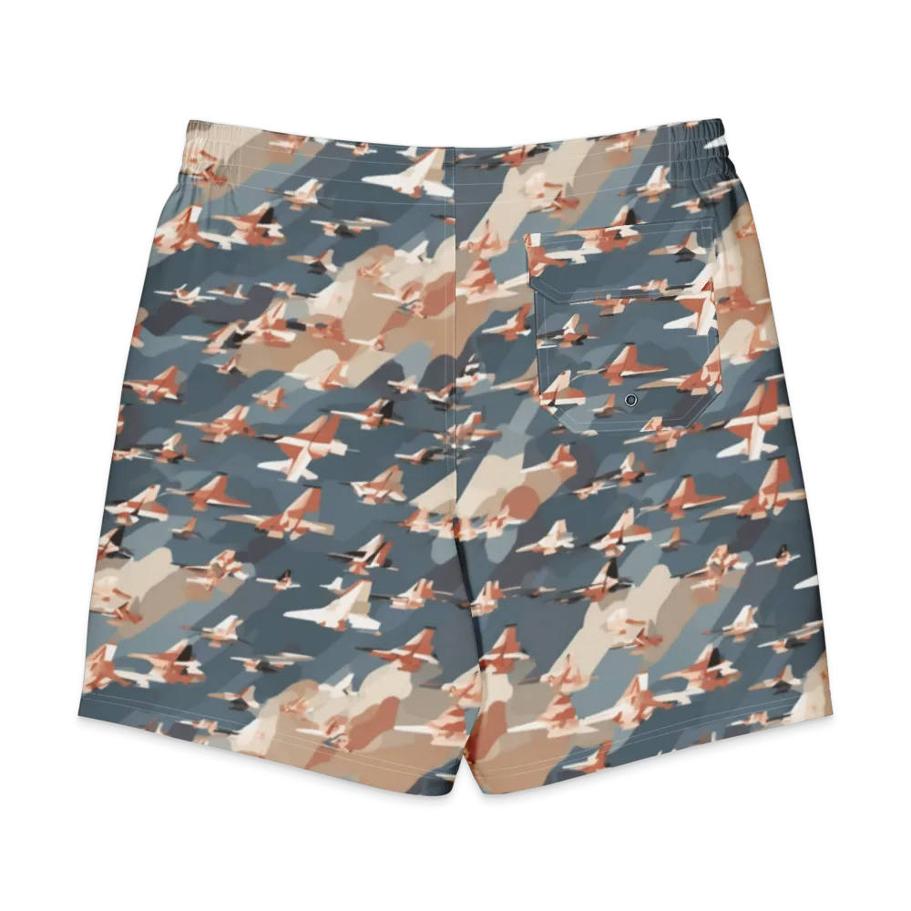 Jetstream Garden on Men's Board Shorts — Back