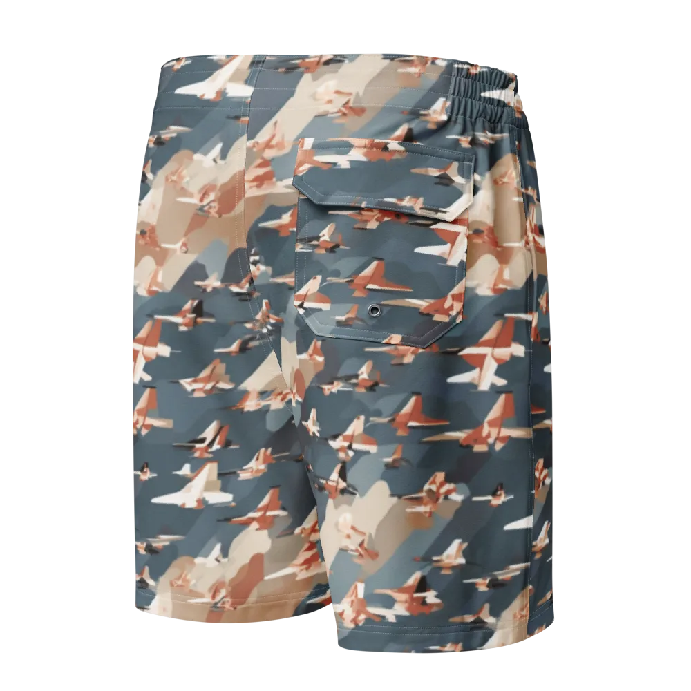 Jetstream Garden on Men's Board Shorts — Back