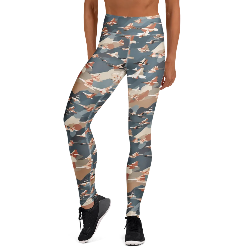 Jetstream Garden on Yoga Leggings — Front