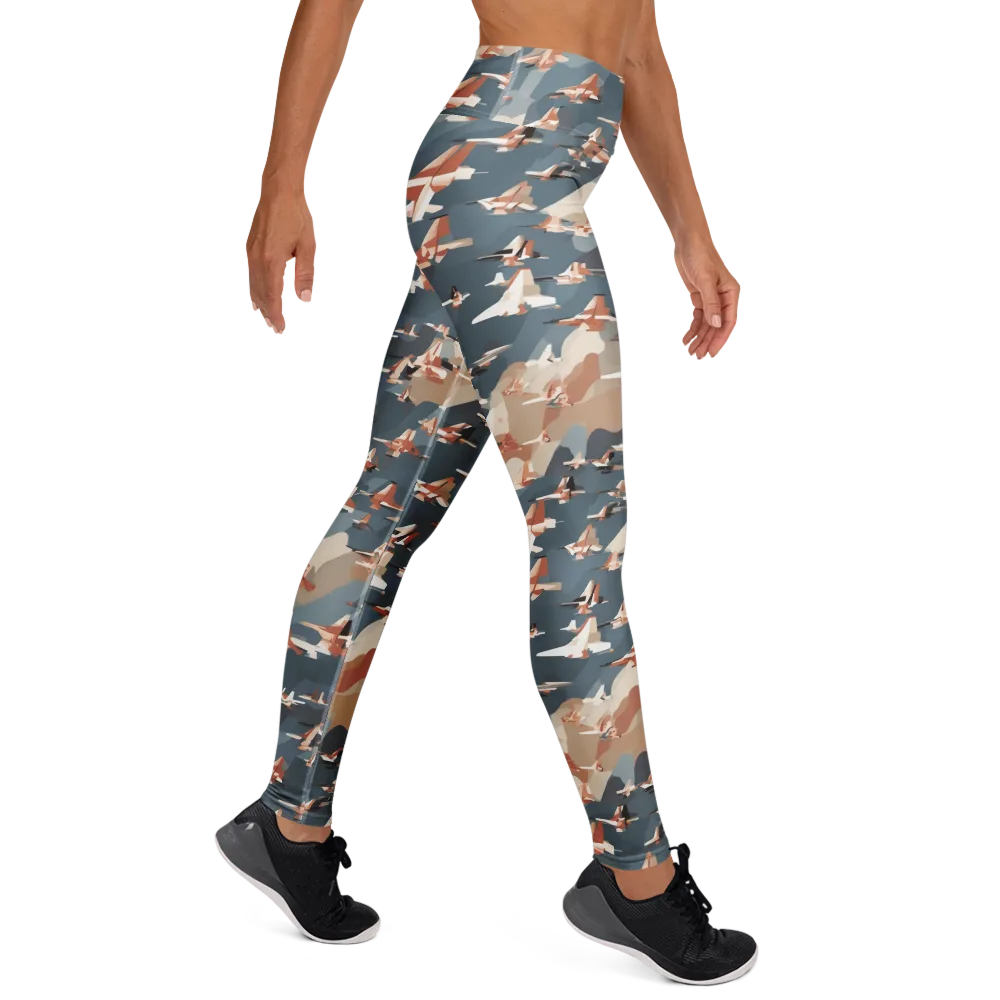 Jetstream Garden on Yoga Leggings — Right