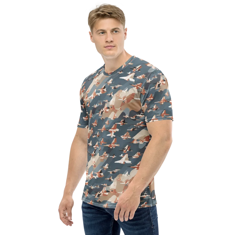 Jetstream Garden on Men's Crew Neck T-Shirt — Left