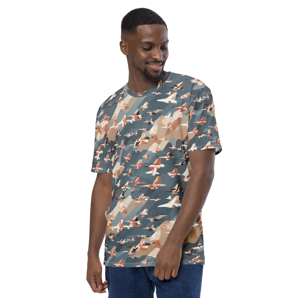 Jetstream Garden on Men's Crew Neck T-Shirt — Left