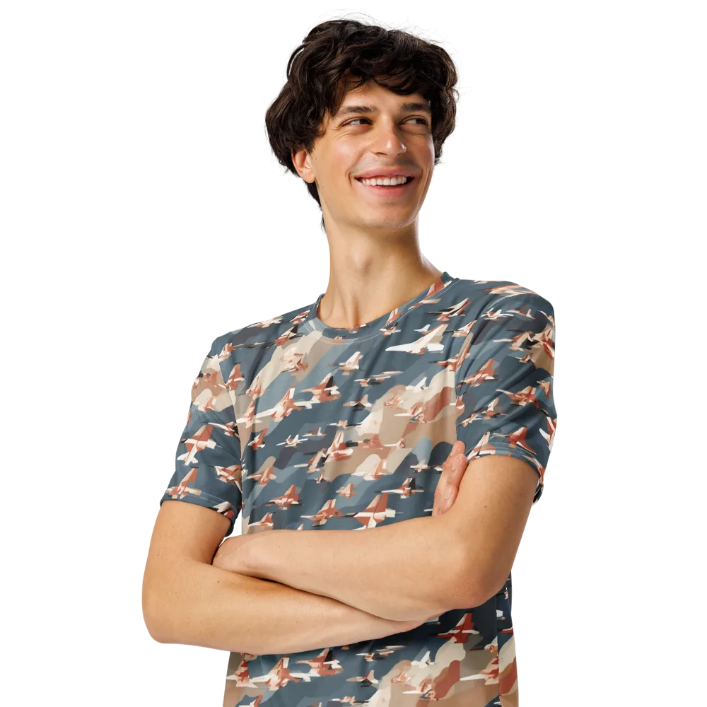 Jetstream Garden on Men's Crew Neck T-Shirt — Left Front