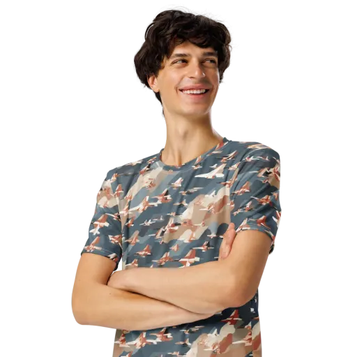 Jetstream Garden on a Men's Crew Neck T-Shirt