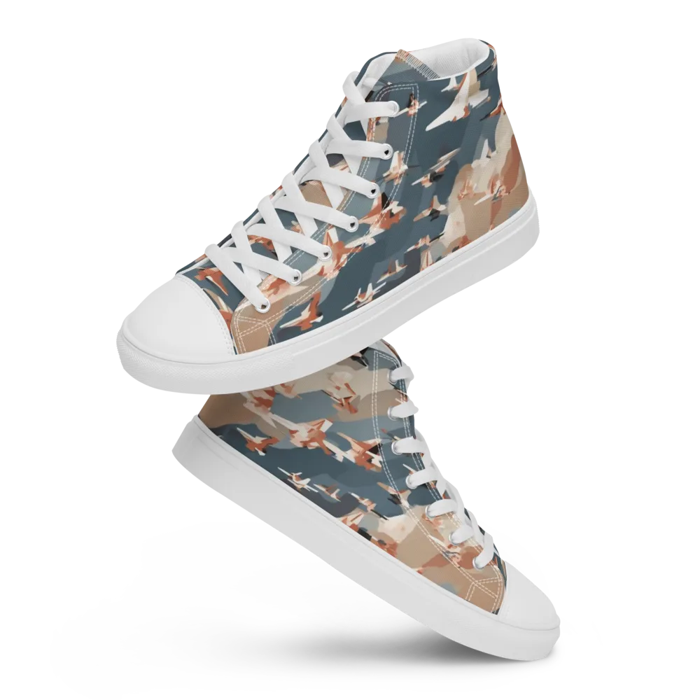 Jetstream Garden on Men's High Top Canvas Shoes — Front