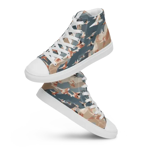 Jetstream Garden on a Men's High Top Canvas Shoes