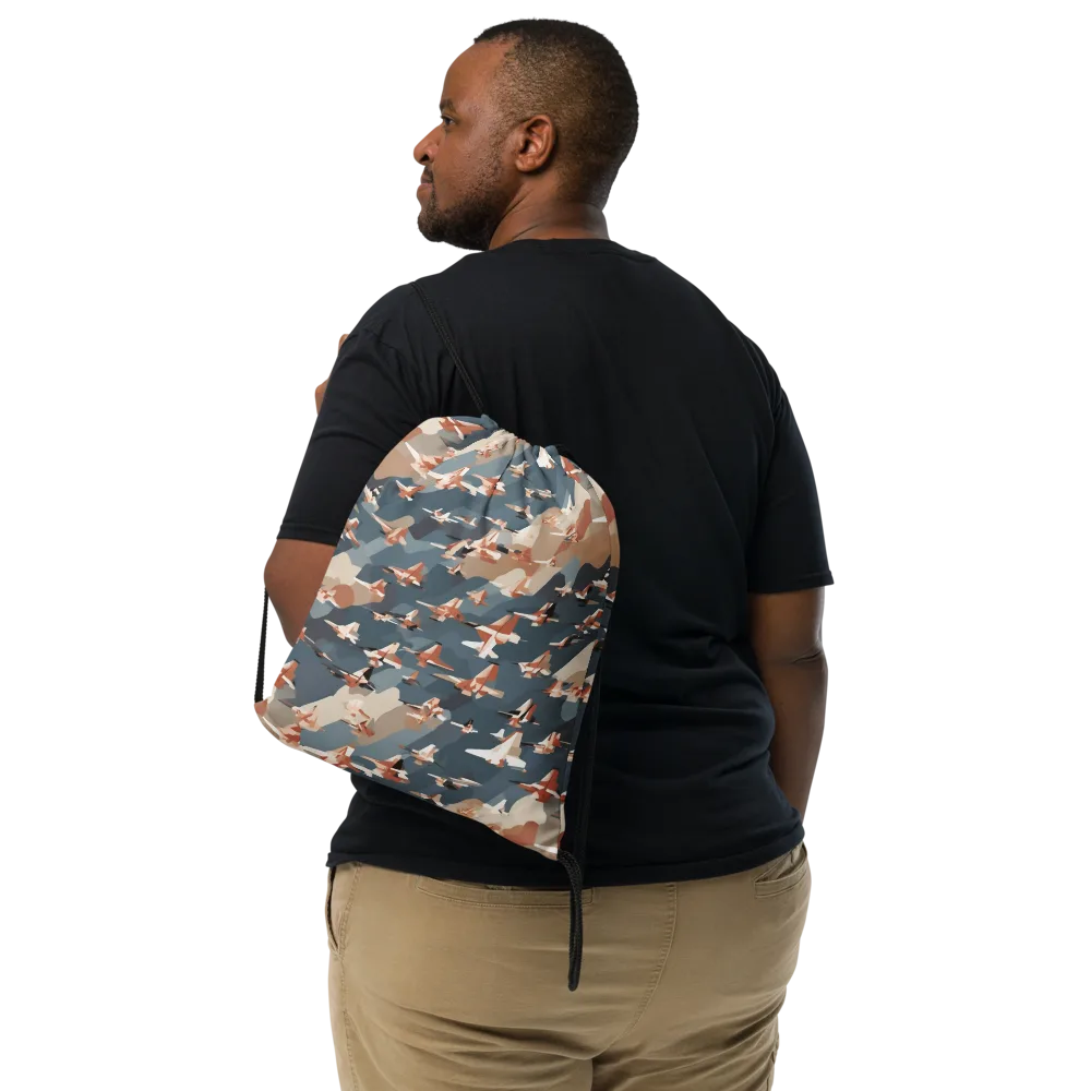 Jetstream Garden on Drawstring Bag — Front