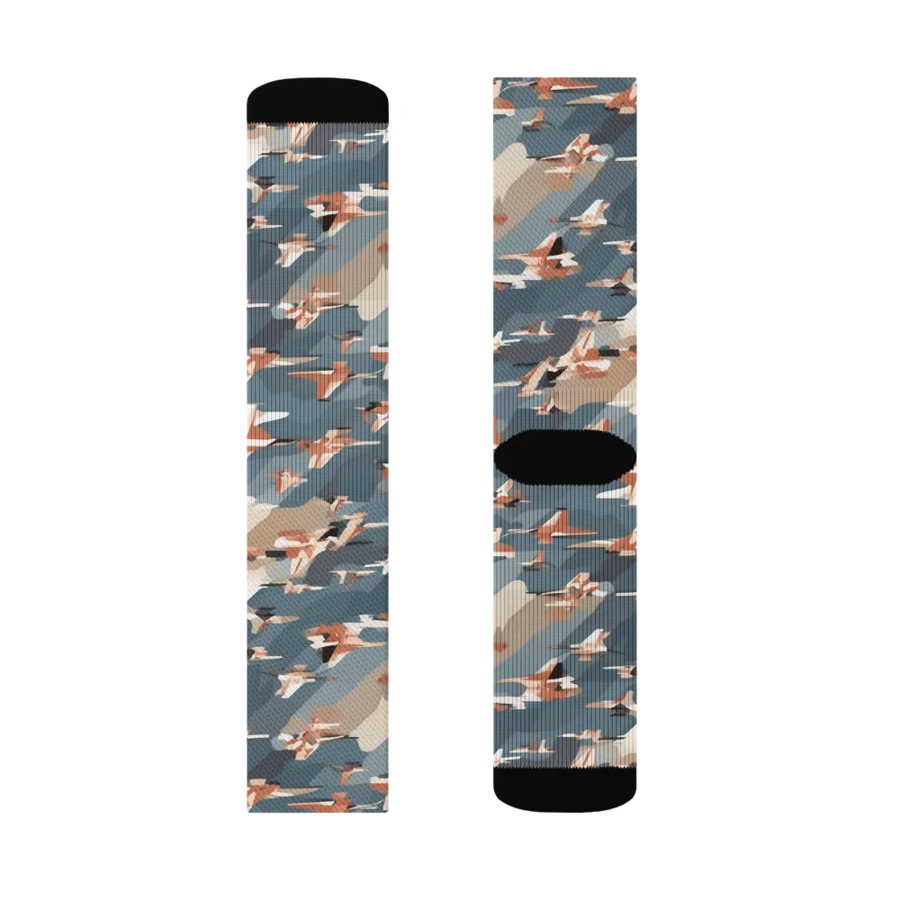 Jetstream Garden on Socks — Left Sock