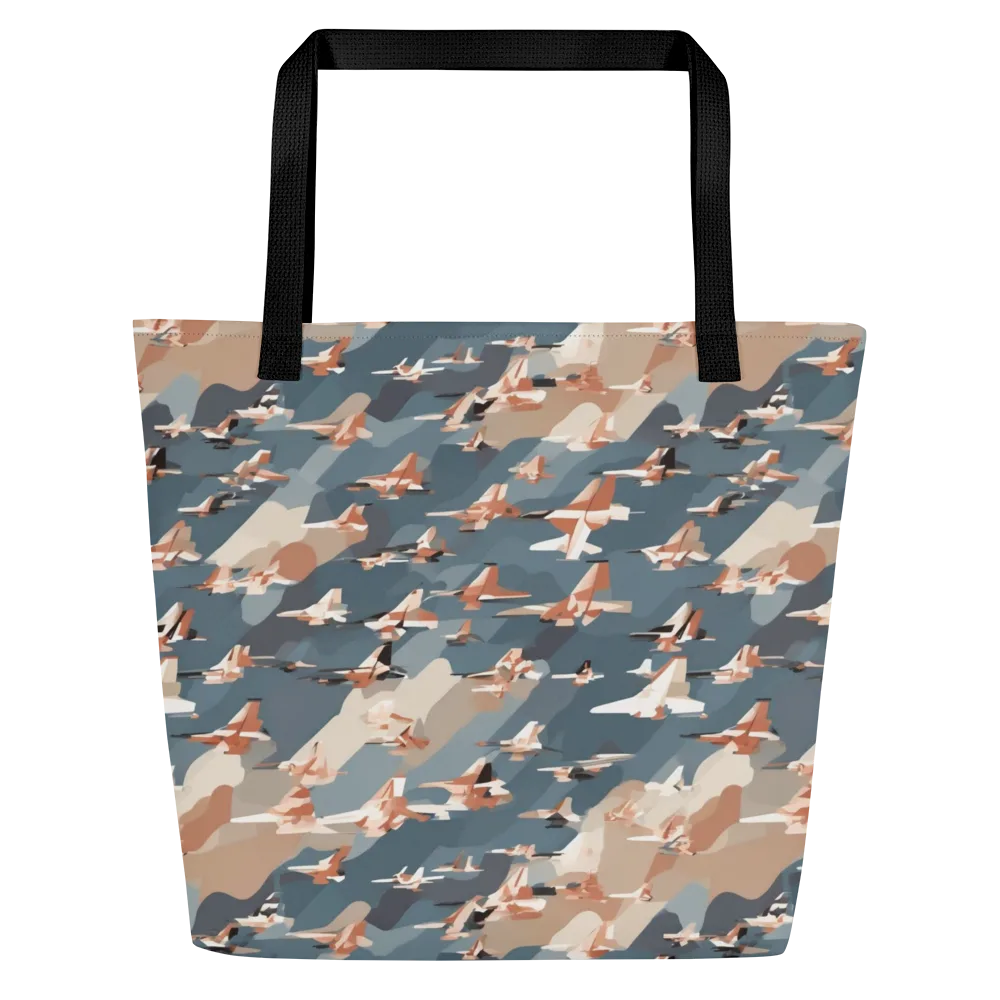 Jetstream Garden on Large Tote Bag W/ Pocket — Front