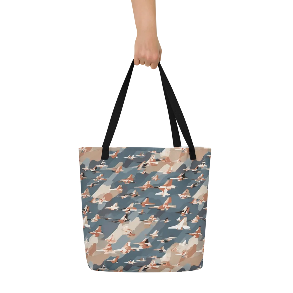 Jetstream Garden on Large Tote Bag W/ Pocket — Front