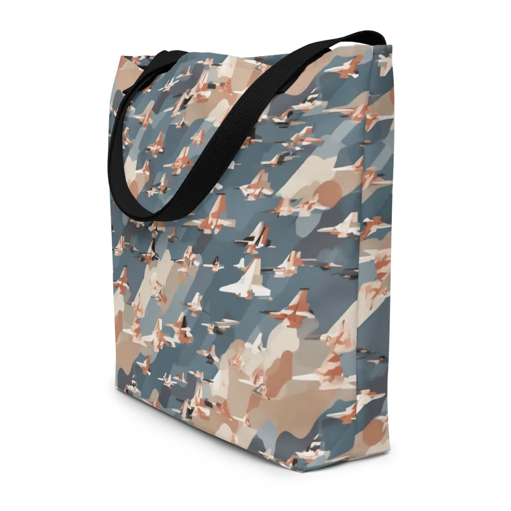 Jetstream Garden on Large Tote Bag W/ Pocket — Front