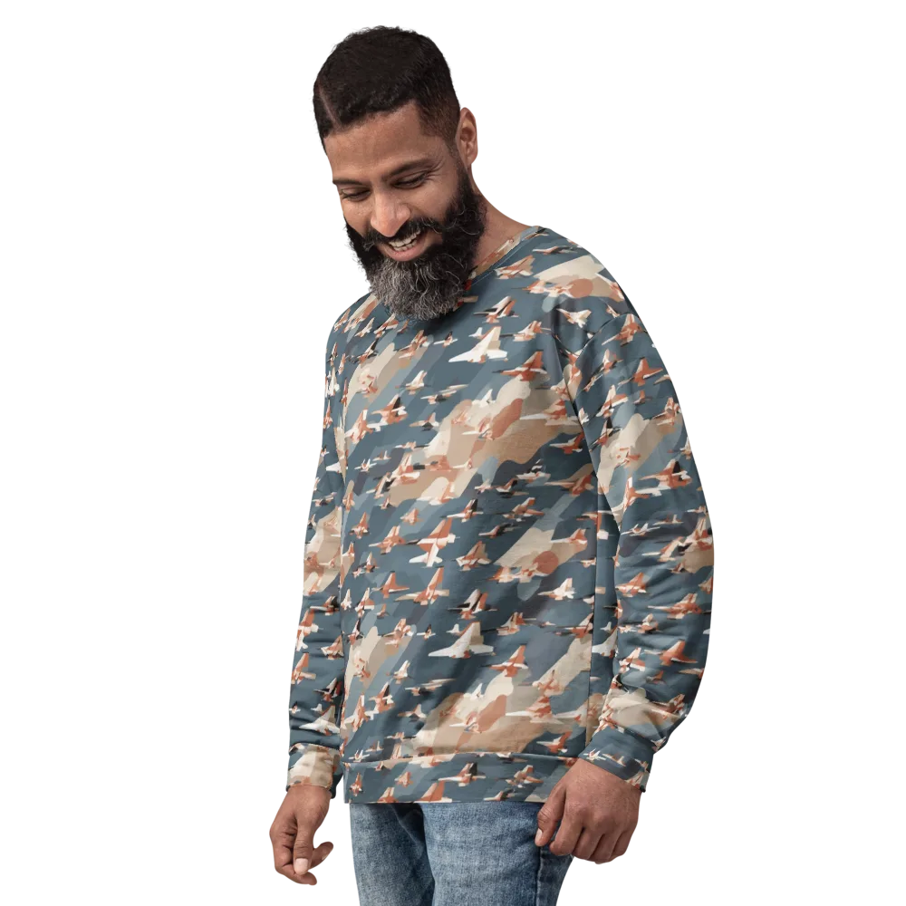 Jetstream Garden on Sweatshirt — Left Front