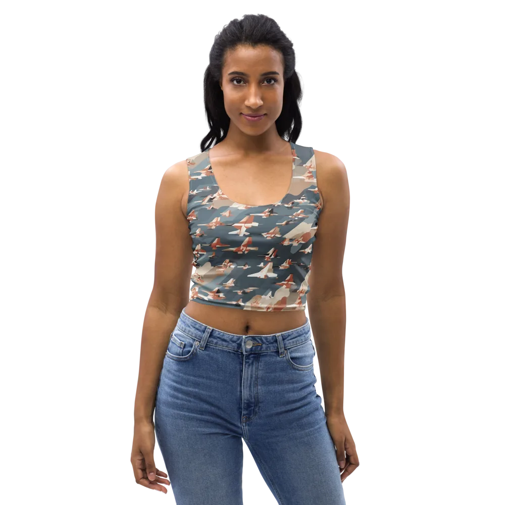 Jetstream Garden on Crop Top — Front