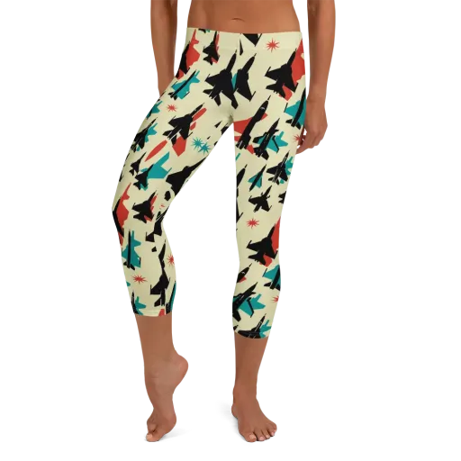 Jetstream Pop on a Capri Leggings