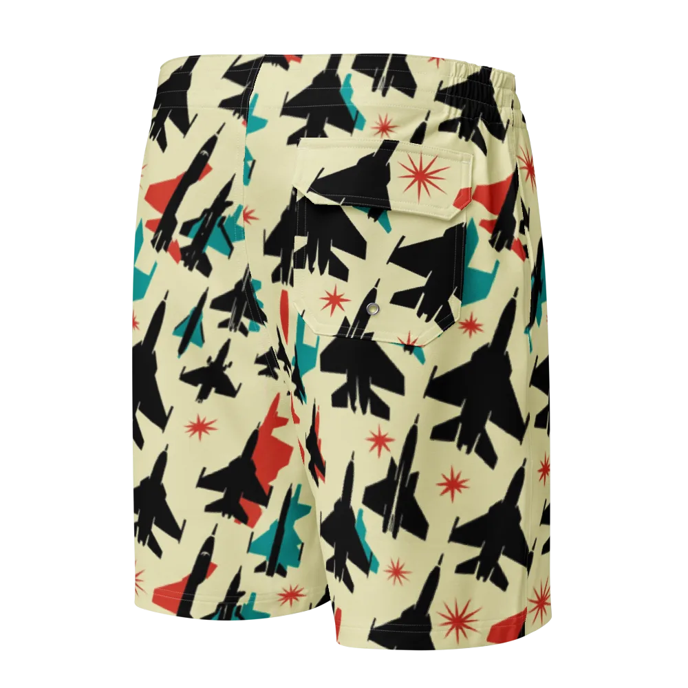 Jetstream Pop on Men's Board Shorts — Back