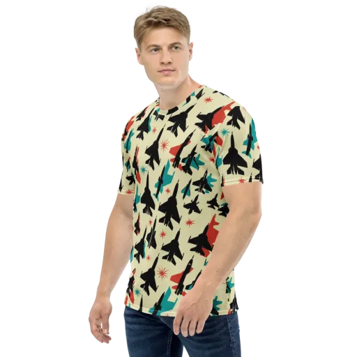 Jetstream Pop on a Men's Crew Neck T-Shirt