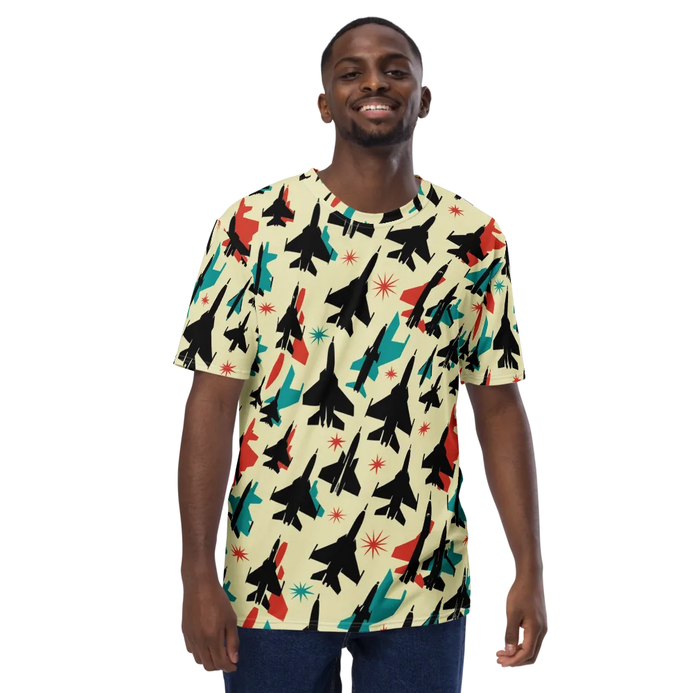 Jetstream Pop on Men's Crew Neck T-Shirt — Front
