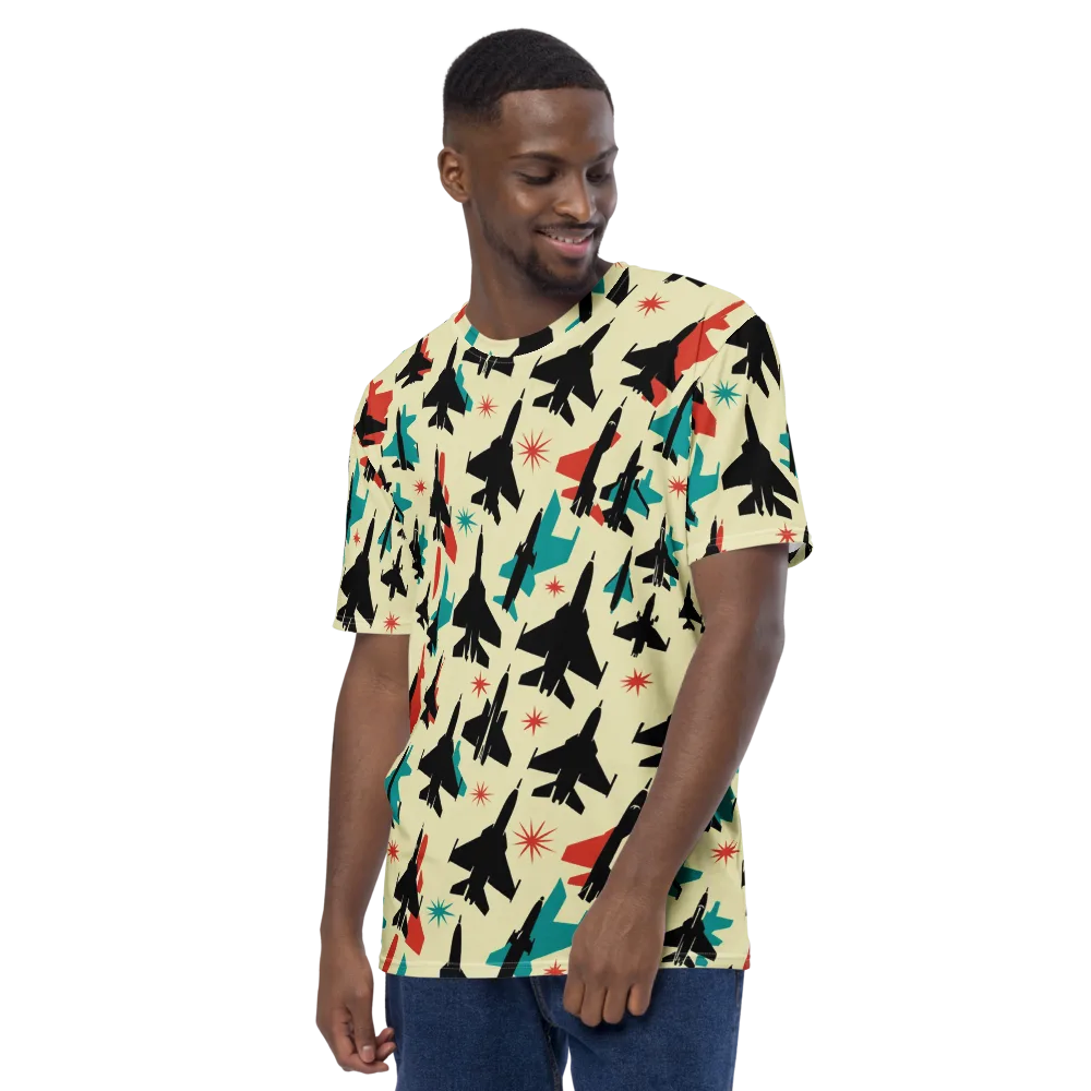 Jetstream Pop on Men's Crew Neck T-Shirt — Left