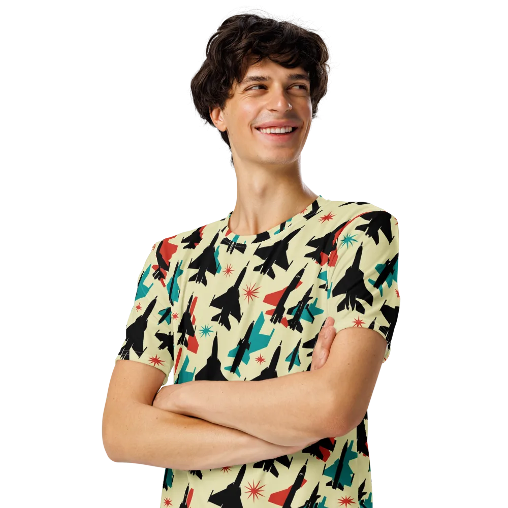 Jetstream Pop on Men's Crew Neck T-Shirt — Left Front