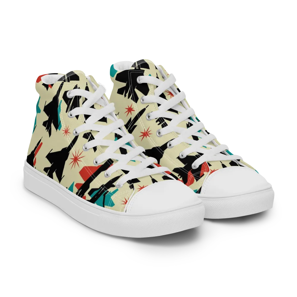 Jetstream Pop on Men's High Top Canvas Shoes — Right Front