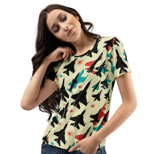 Jetstream Pop on a Women's Crew Neck T-Shirt