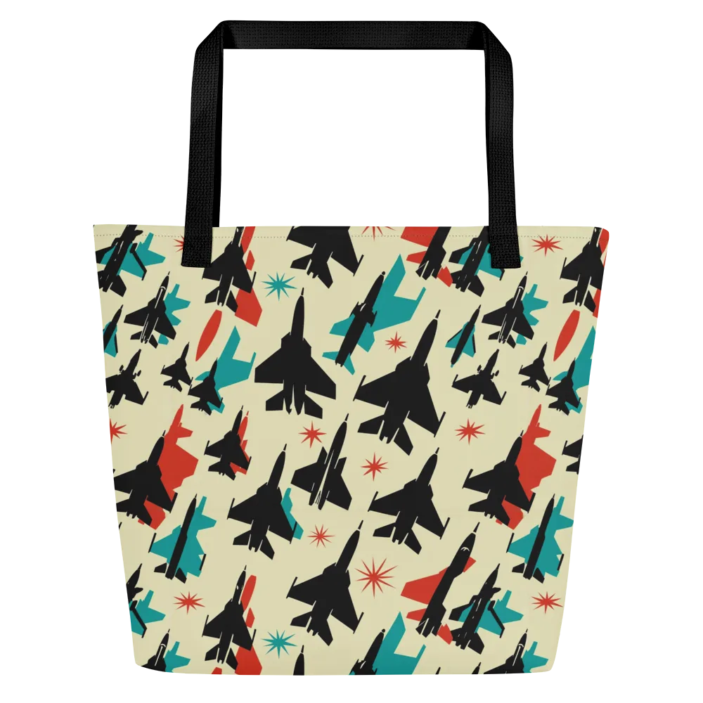 Jetstream Pop on Large Tote Bag W/ Pocket — Front