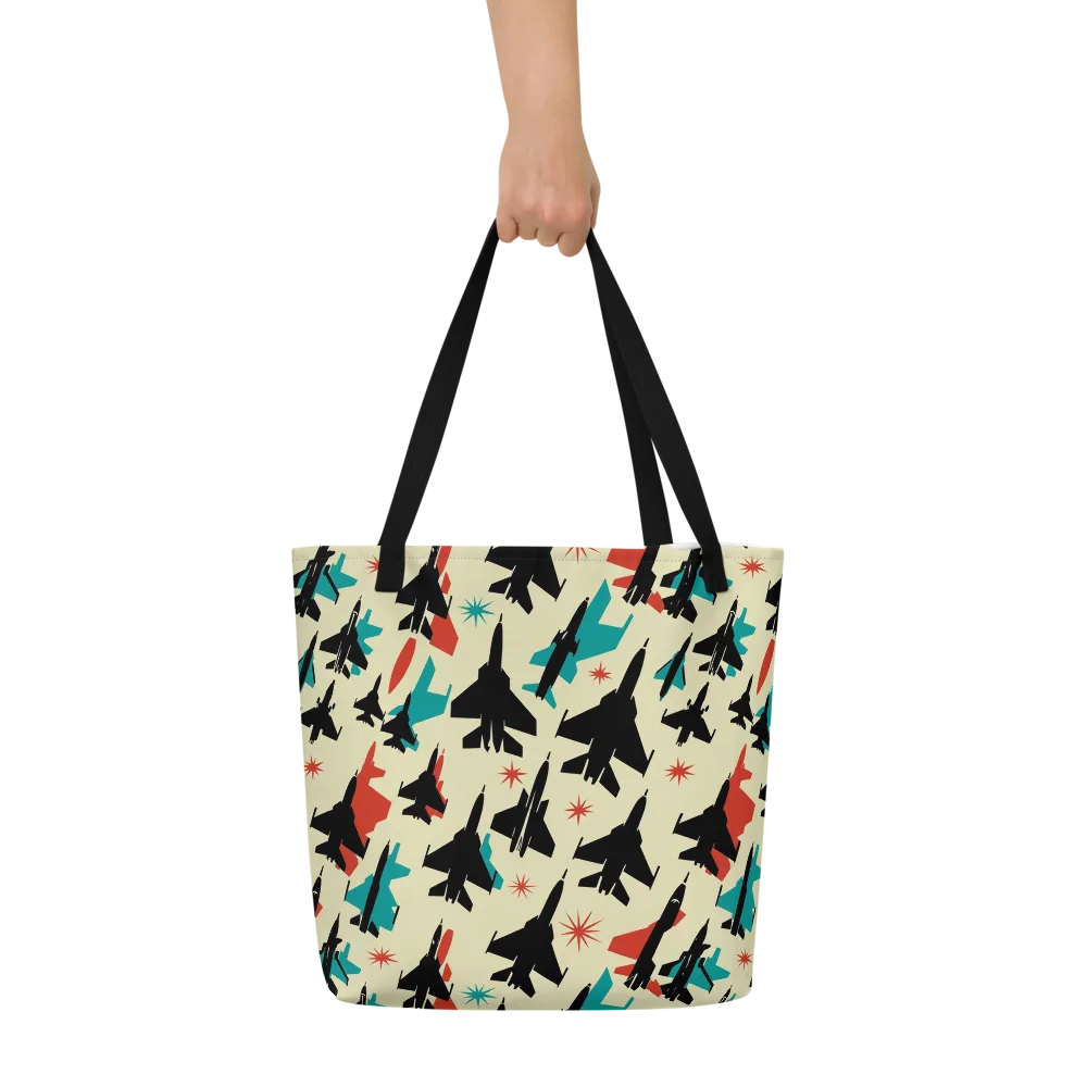 Jetstream Pop on Large Tote Bag W/ Pocket — Front