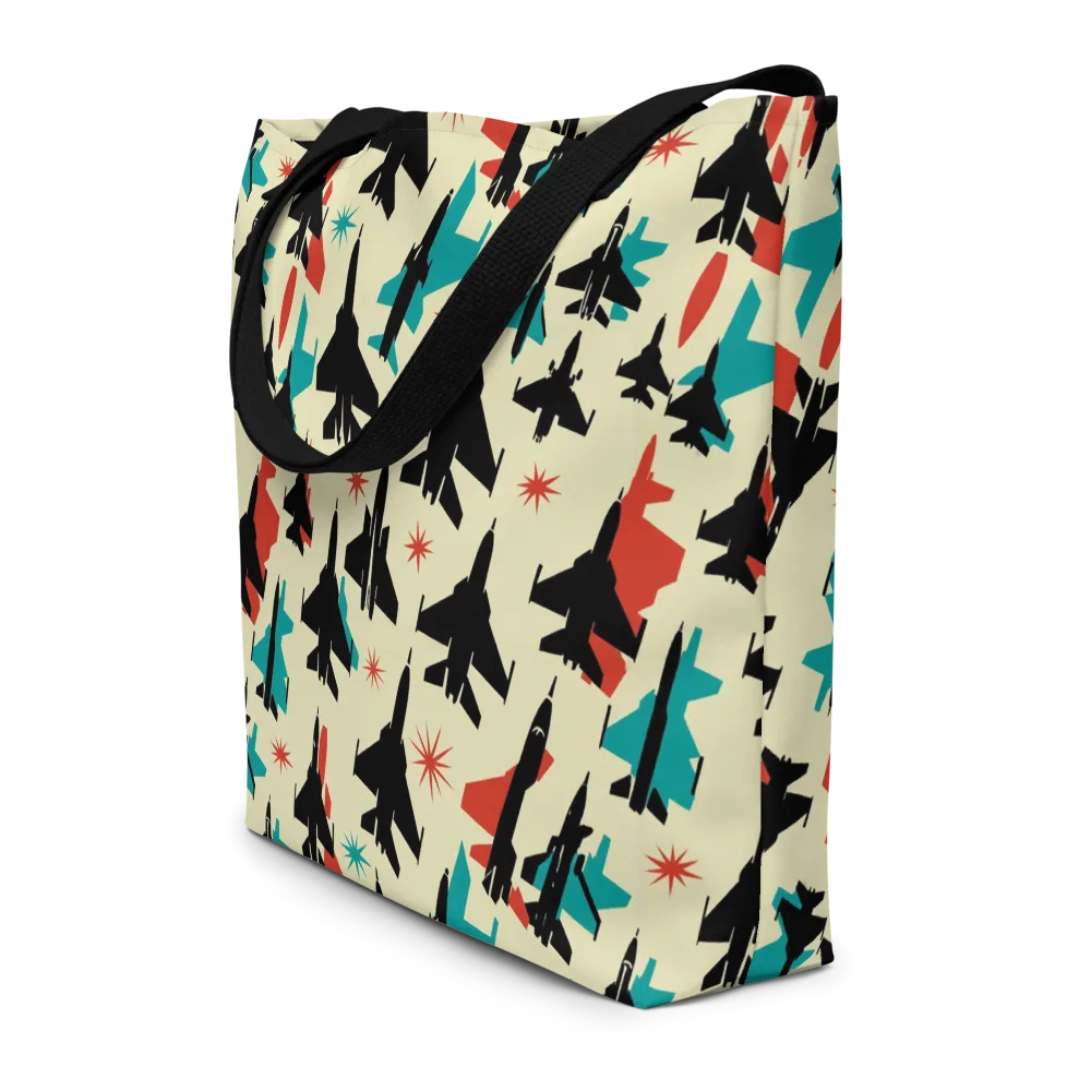 Jetstream Pop on Large Tote Bag W/ Pocket — Front