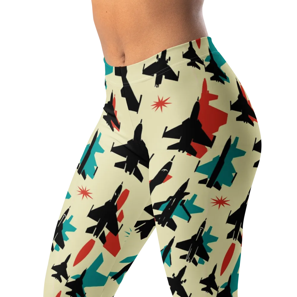 Jetstream Pop on Leggings — Left Front
