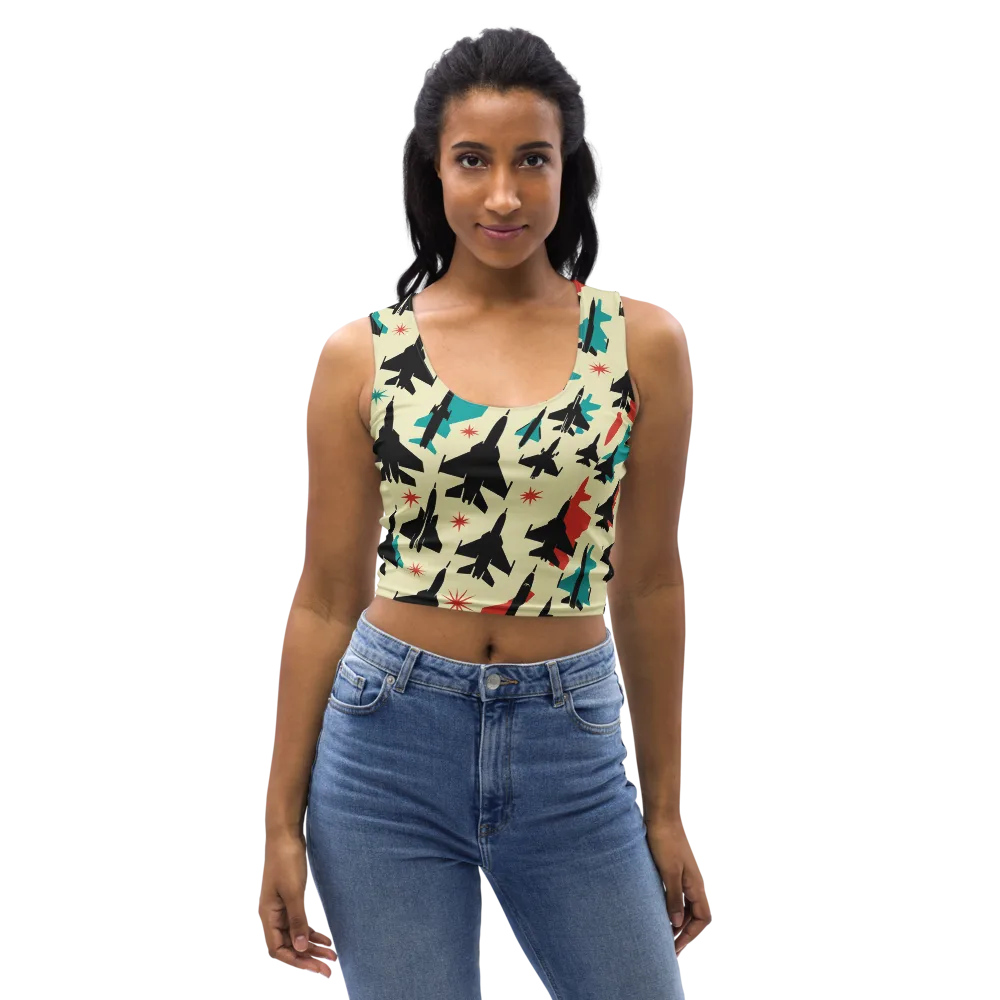Jetstream Pop on Crop Top — Front