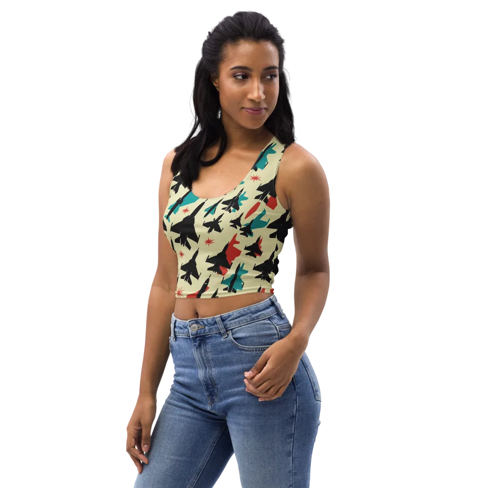 Jetstream Pop on Crop Top — Left Front