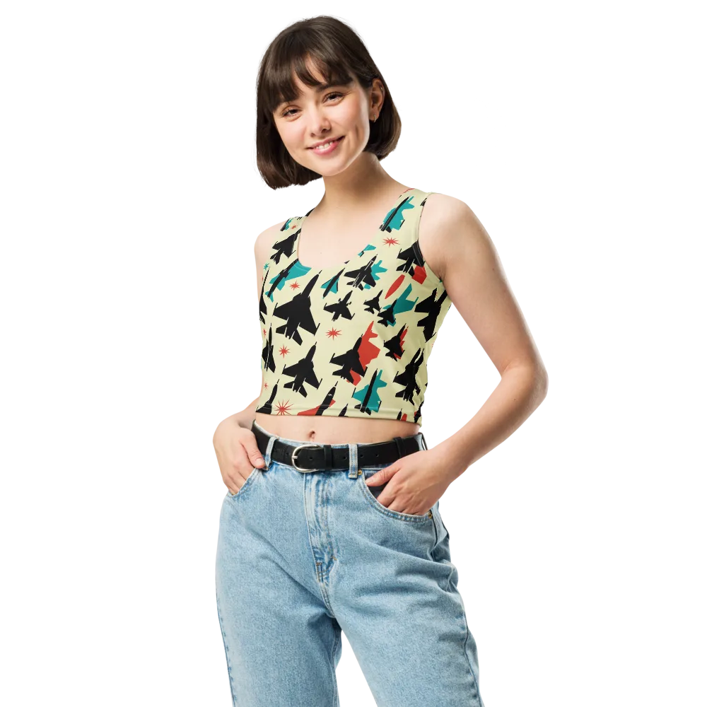 Jetstream Pop on Crop Top — Front