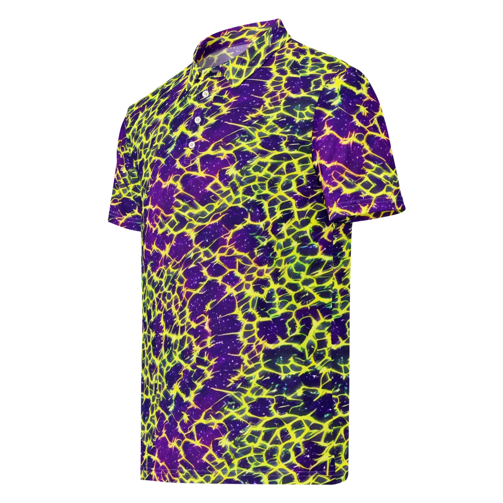 Neon Thornfield on Men's Slim Fit Polo Shirt — Left Front