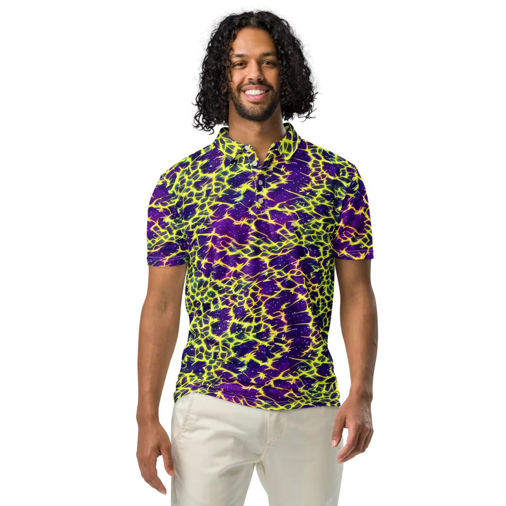 Neon Thornfield on Men's Slim Fit Polo Shirt — Front