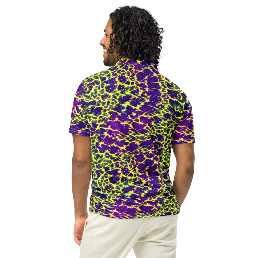Neon Thornfield on Men's Slim Fit Polo Shirt — Back