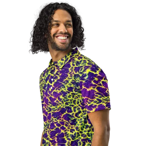 Neon Thornfield on a Men's Slim Fit Polo Shirt