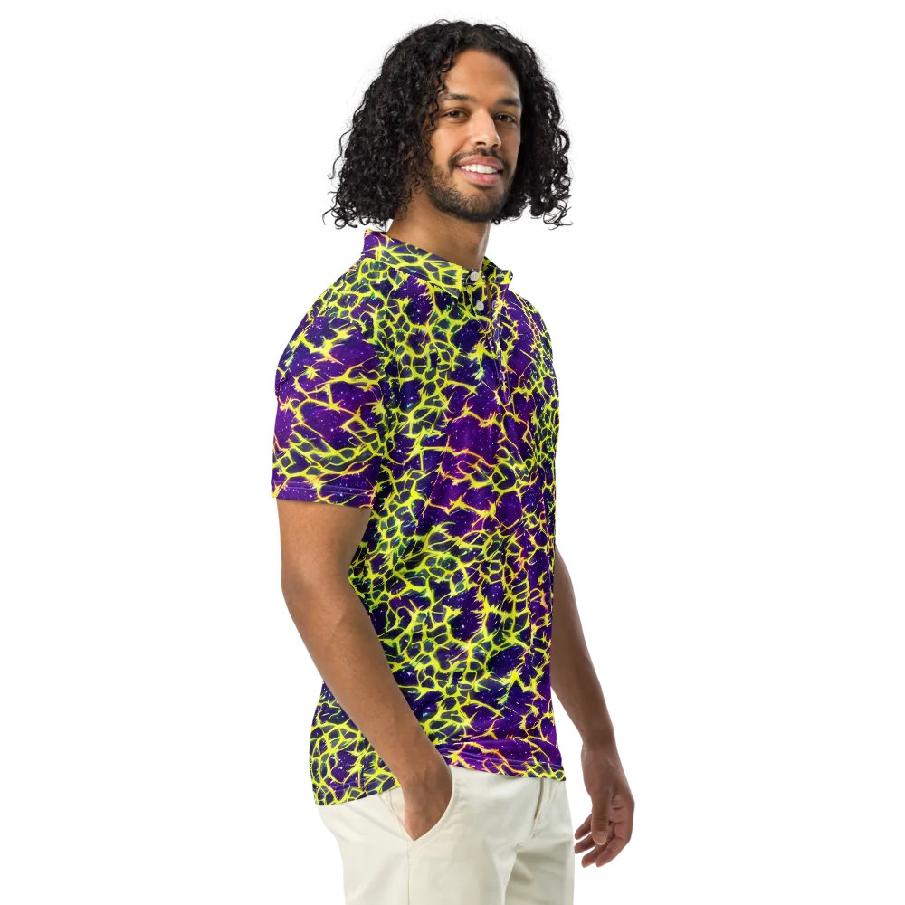 Neon Thornfield on Men's Slim Fit Polo Shirt — Right Front