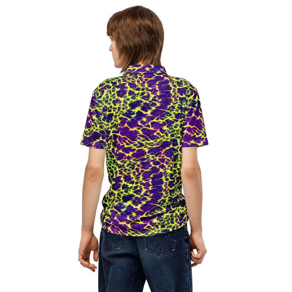 Neon Thornfield on Men's Slim Fit Polo Shirt — Back