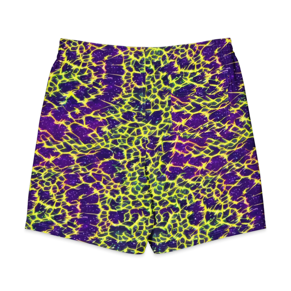Neon Thornfield on Men's Board Shorts — Back