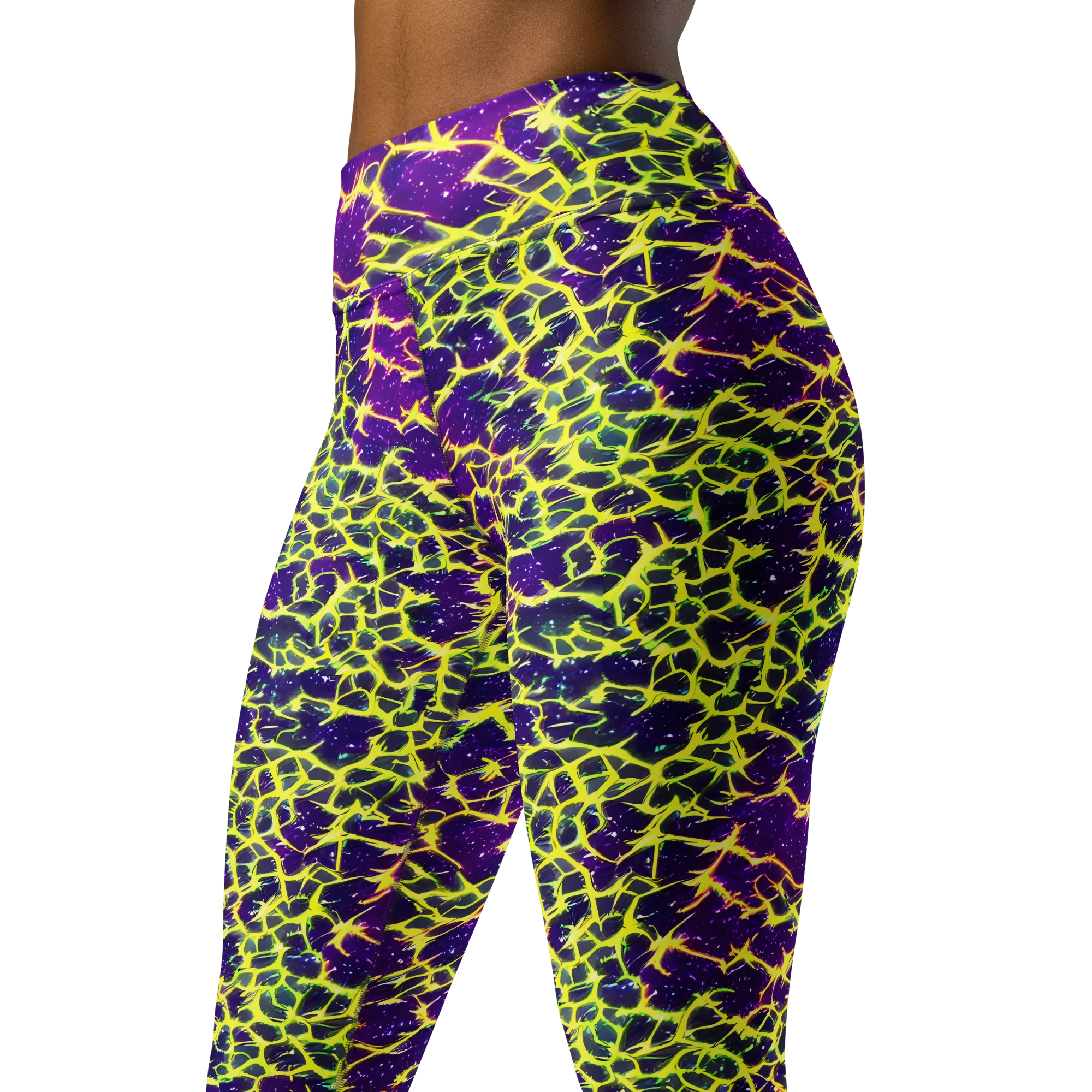 Neon Thornfield on Yoga Leggings — Left Front