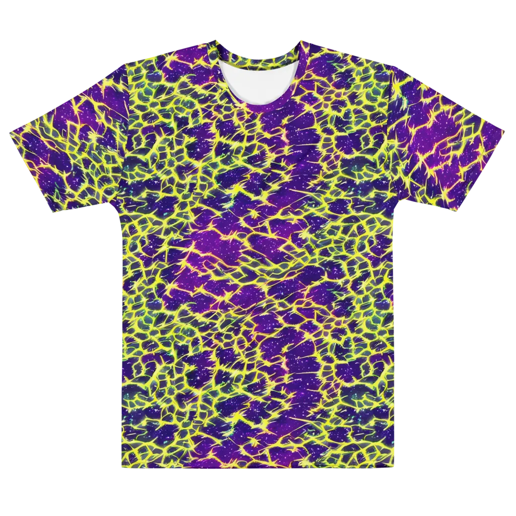 Neon Thornfield on Men's Cotton Crew Neck T-Shirt — Front