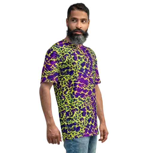 Neon Thornfield on a Men's Crew Neck T-Shirt