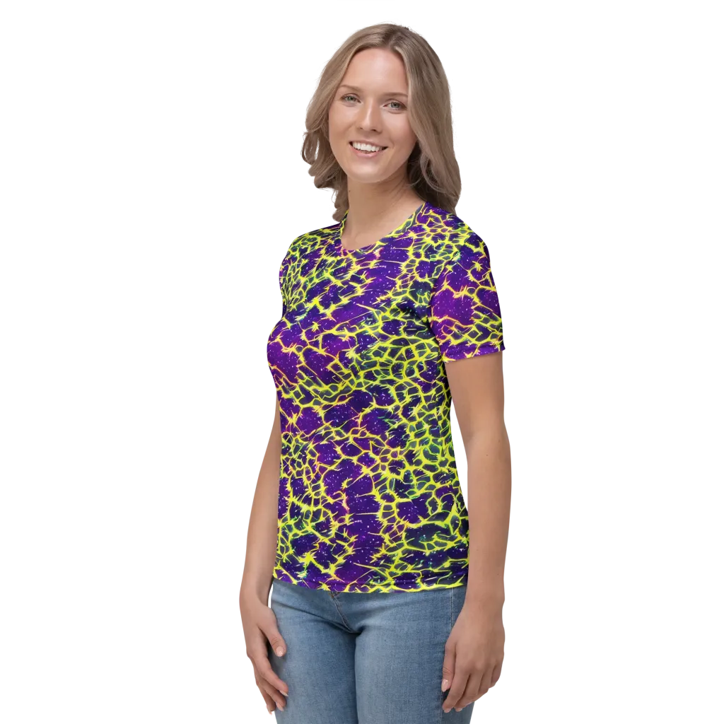 Neon Thornfield on Women's Crew Neck T-Shirt — Left