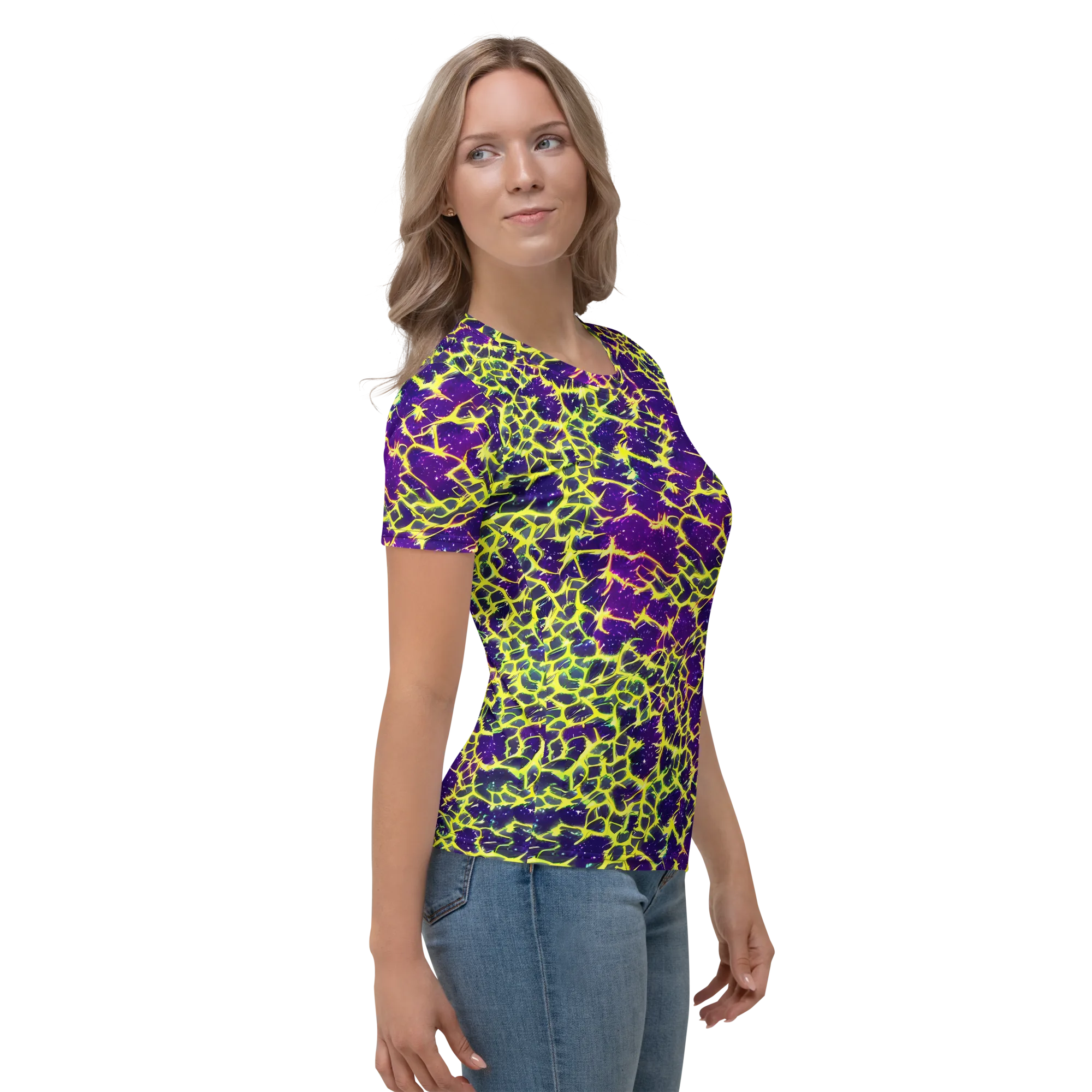 Neon Thornfield on Women's Crew Neck T-Shirt — Right
