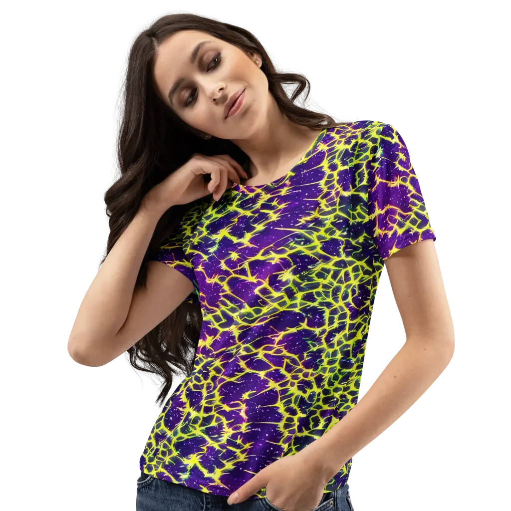 Neon Thornfield on Women's Crew Neck T-Shirt — Left Front