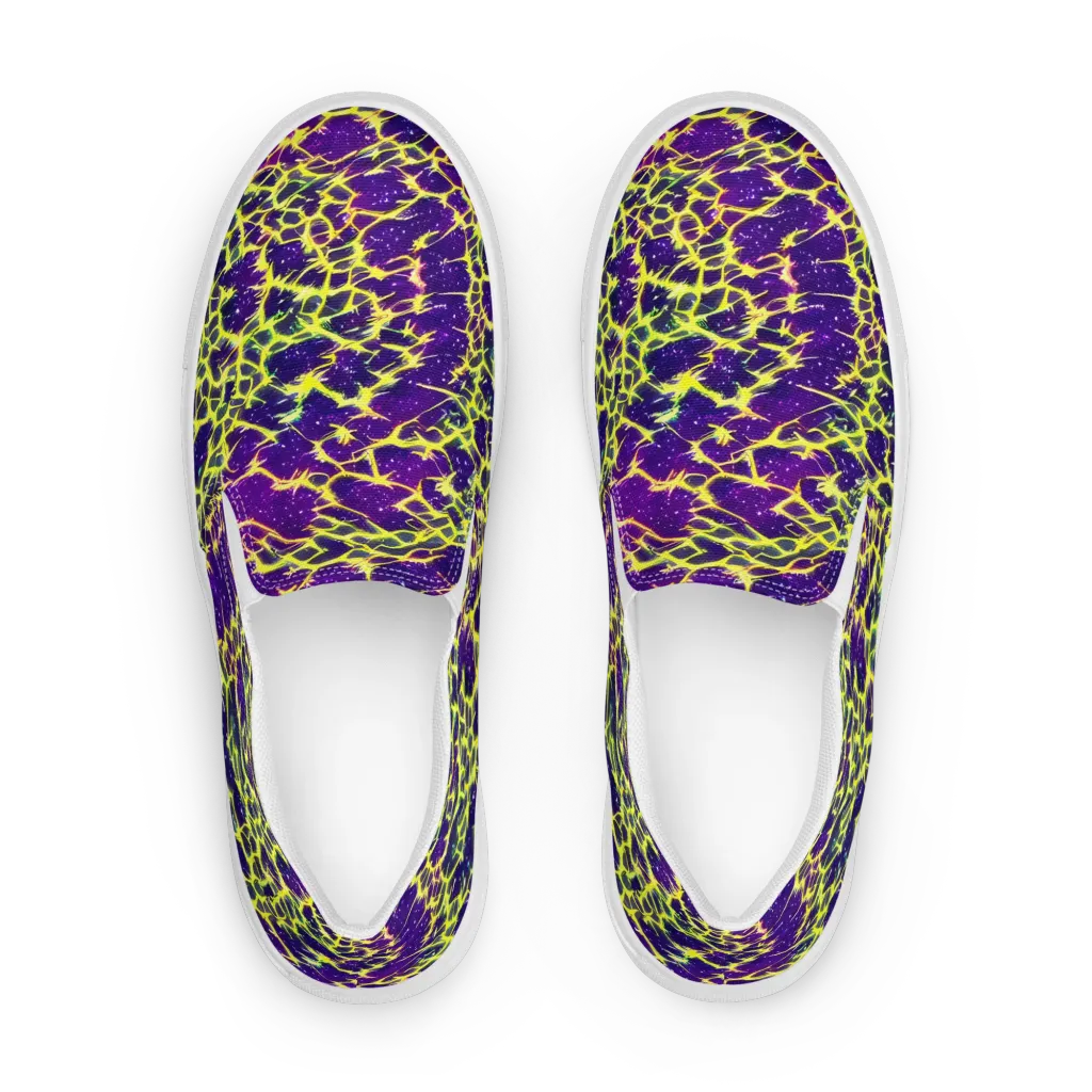 Neon Thornfield on Men's Slip-On Canvas Shoes — Front