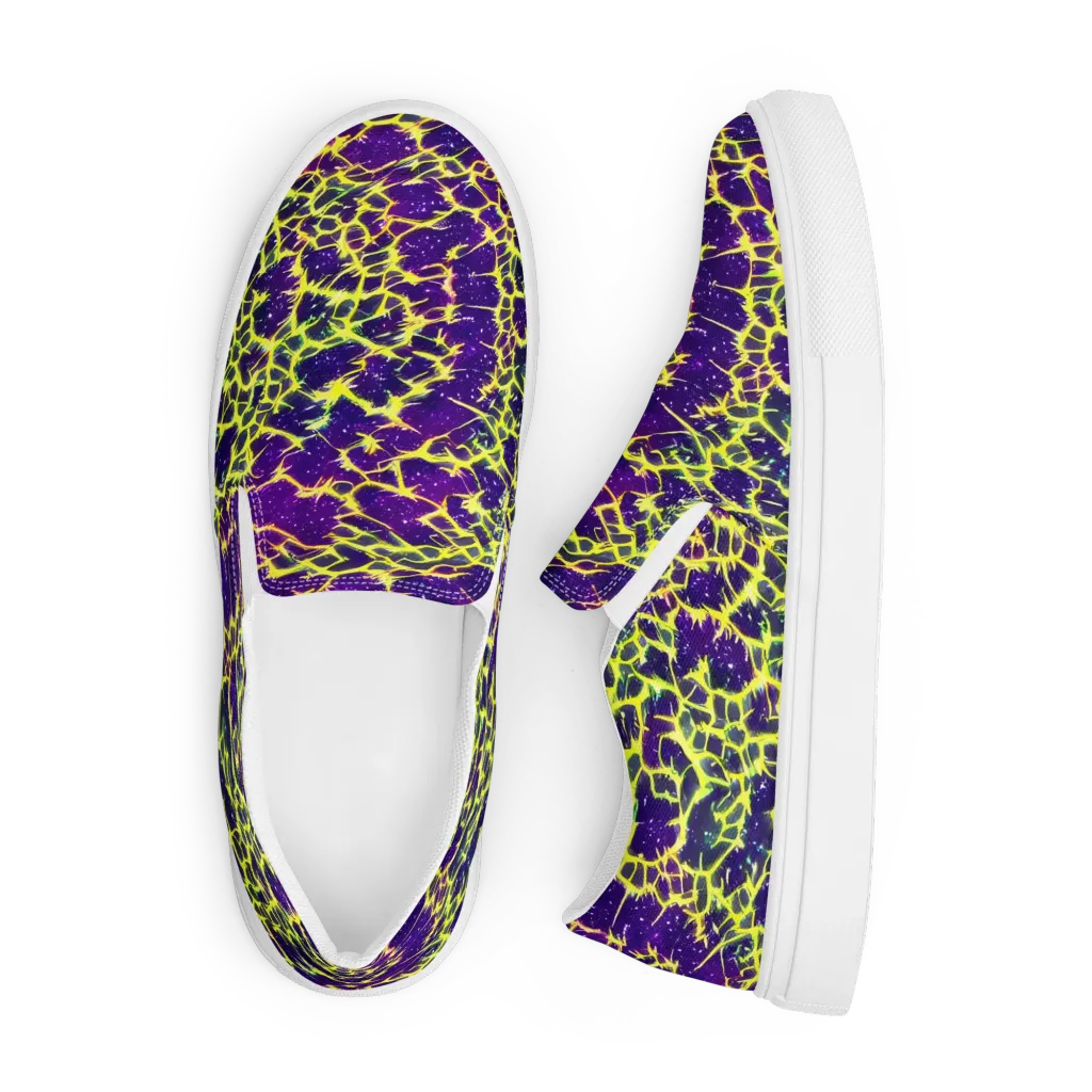 Neon Thornfield on Men's Slip-On Canvas Shoes — Front